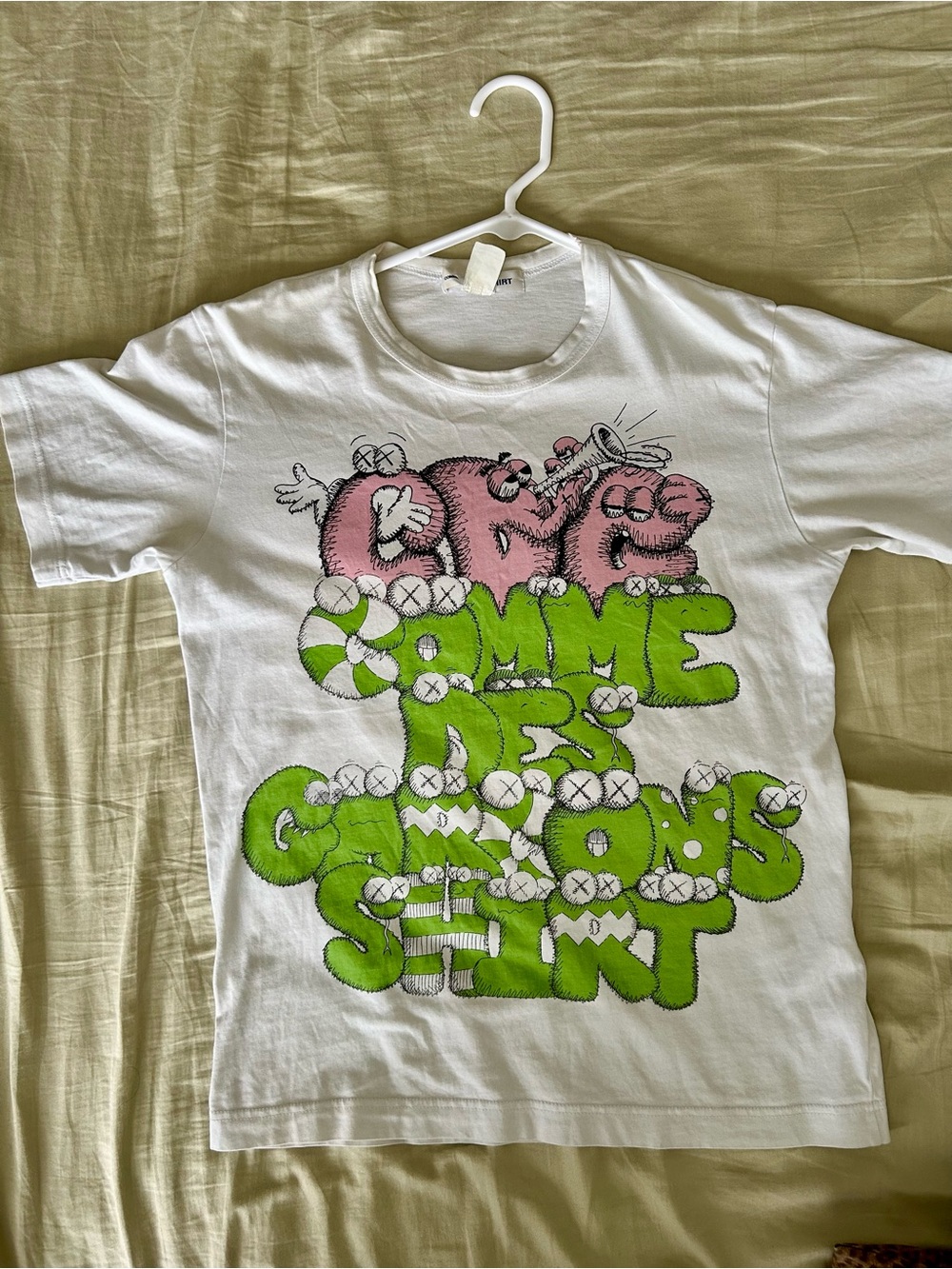 Comme Des Garcons Shirt CDG x KAWS Graphic White Cotton Men's Medium Size M